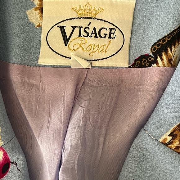 Visage Royal Vintage Butterfly Ladybug Insect Beetle Floral Blazer | Size 4 - Picture 3 of 5